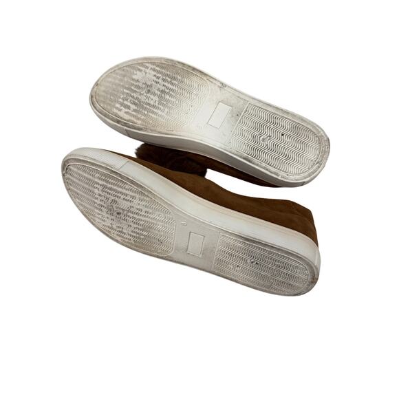 Yoki Brown Suede Pom-Pom Flats - Women's Size 8 - Picture 4 of 6